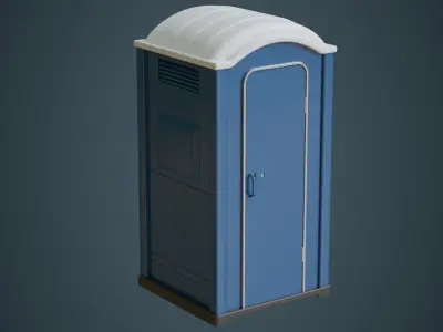 Portable Toilet 3A Low-poly 3D model
