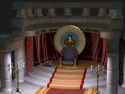 cartoon palace 3D model