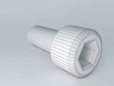 M 8 x 18 8.8 hex socket head cap screw DIN 912 Free 3D model