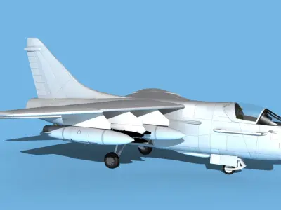 Chance Vought A-7D Corsair V016 USN 3D model