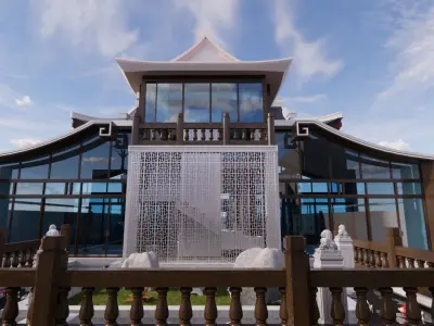 creative traditional structure Free 3D model