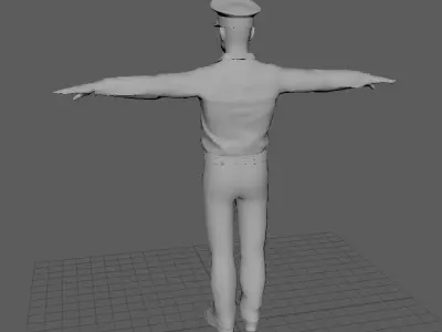 Us Officer Model 3D model