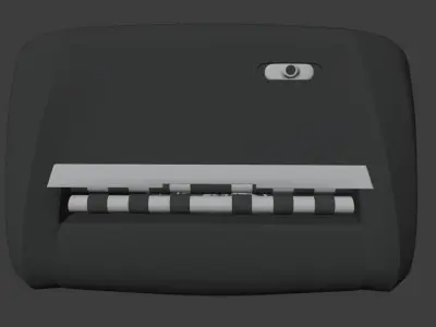 Office Paper Shredder Low-poly 3D model