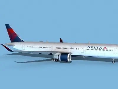 Boeing 767-400 Delta 4 3D model