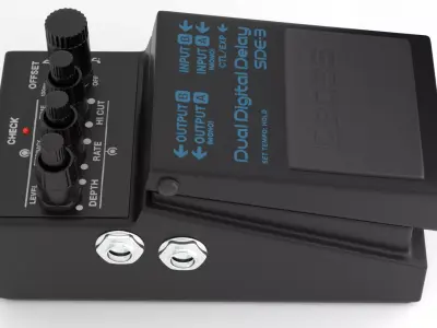 BOSS - effects pedals SDE-3 3D model