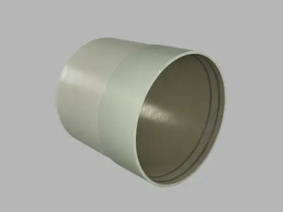 Fiberglass highpoly teflon-coated polypropylene pipe fittings 3D model