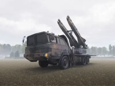 HQ-12 KS-1 Low-poly 3D model