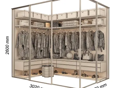 Walk-in Closet 98 part 7 3D model