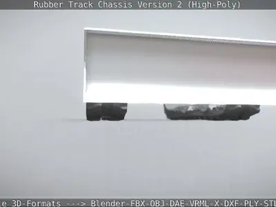 Rubber Track Chassis Version 2 High-Poly 3D model
