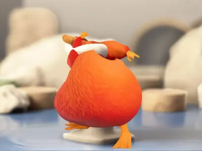 Friendly Kiwi Bird model pack Low-poly 3D model