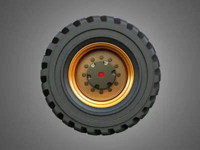 H21D Forestry Harvester Wheel and Tire 3D model