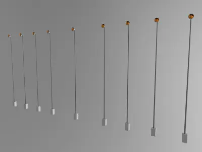 Elevated Runway Approach Lighting Free 3D model