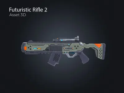 Futuristic Rifle V2 Low-poly 3D model