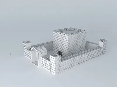 Brick castle Free 3D model