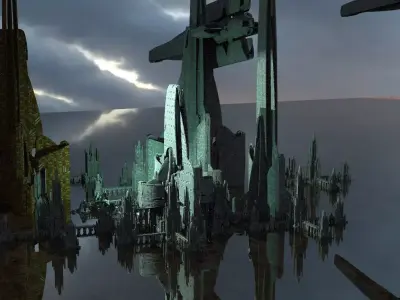 Dark lords Spaceport kit bash 3D model