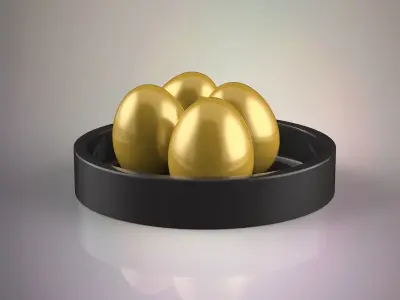 Golden eggs 3D model