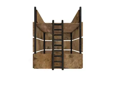 Gun Tower 3 Free low-poly 3D model