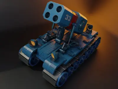 Stylized Mecha Tank - 2 3D model
