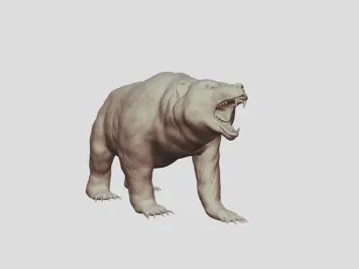 Growling Grizzly Bear Free 3D print model
