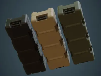 Military Case 3B Low-poly 3D model