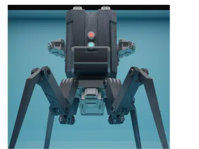 Concept bot Free low-poly 3D model