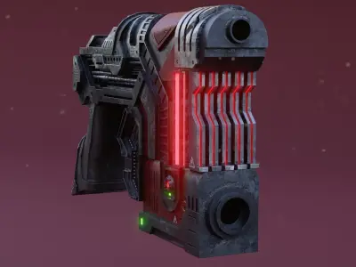 Sci-fi Heavy Handgun 3D model