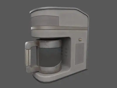 Simple Stylized Dusty Coffee Machine - 4 color schemes Low-poly 3D model