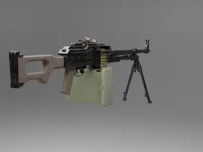 PKM LMG Low-poly 3D model