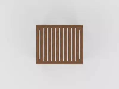 Wooden Table Low-poly 3D model 4