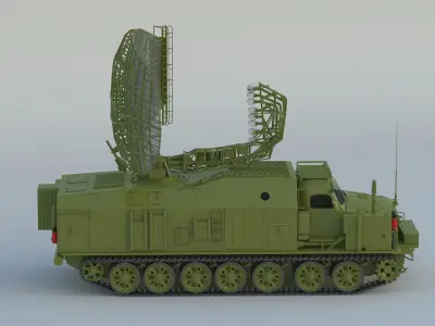 P-40 Radar Armour Long Track 3D model