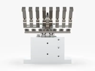 Rack and Pinion Gripper Mechanism 3D model