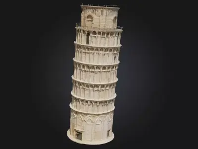 Leaning Tower of Pisa An Icon of Architectural Wonder 3D model