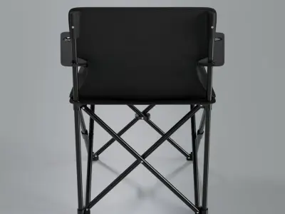 Folding Polyester Portable Camping Chair Low-poly 3D model