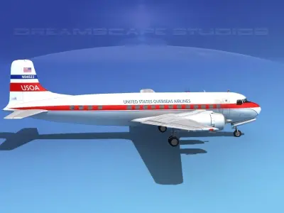 Douglas DC-6 USOA 3D model