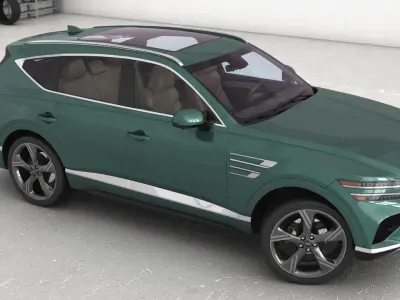 Genesis GV80 2024 Opening doors and trunk 3D model
