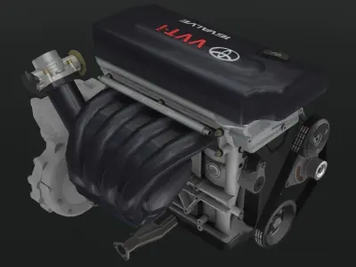 Toyota 2AZ-FE engine Low-poly 3D model