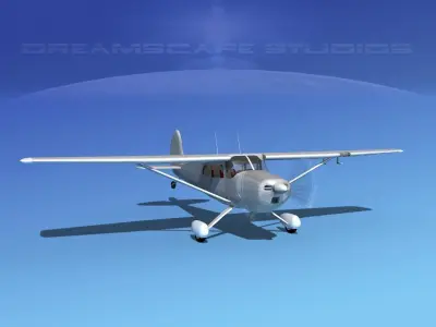 Cessna 170 Bare Metal 3D model