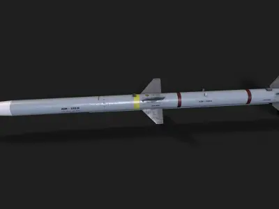 aim120 air to air missile Low-poly 3D model