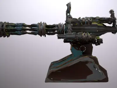 Sci-Fi Turret 3D model