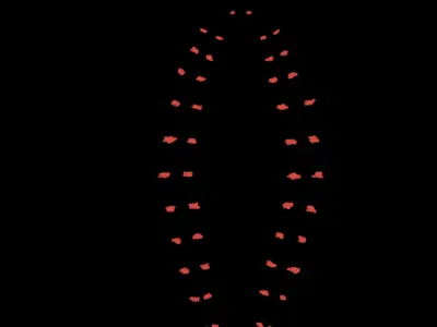 Caterpillar circle with dots 3D model