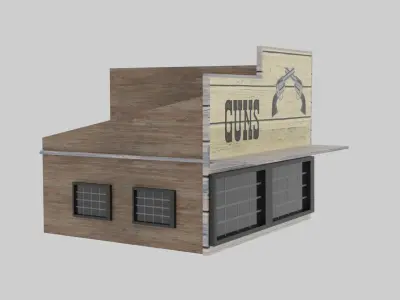 Wild West - Guns Low-poly 3D model