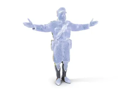 Military Officer Character Rigged and Animated in Uniform wit... Low-poly 3D model