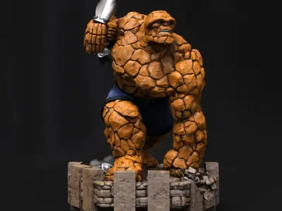 Fantastic 4 the Thing Statues 3D Model Ready to Print STL 3D print model