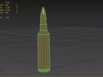270 Winchester SM Ammo Low-poly 3D model