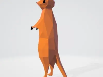 meerkat 3d lowpoly Low-poly 3D model