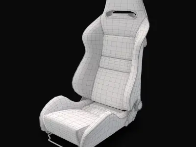 Recaro Speed Seat Low-poly 3D model
