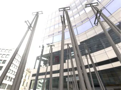 Wooden Electricity Pole without Ladder - Object 049 Low-poly 3D model