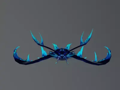 Sky Manta Ray Fantasy Low-poly 3D model