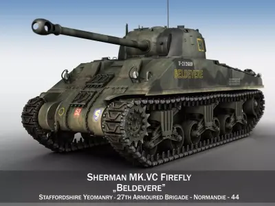 M4 Sherman MK VC Firefly - Beldevere 3D model