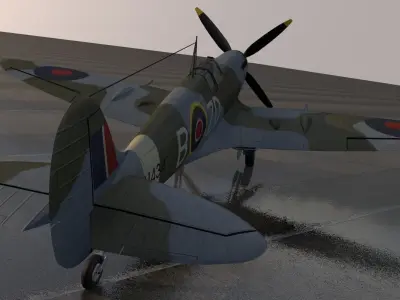 Supermarine Spitfire Mk-9 3D model
